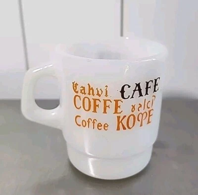 Taza de café Termocrisa Languages of the World de colección vaso de leche naranja y marrón ☆ Foto 1 de 4