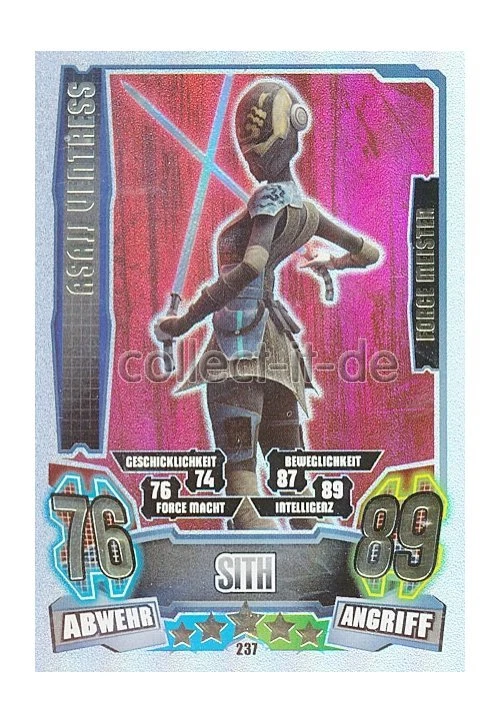 Force Attax Serie 4 - 237 - ASAJJ VENTRESS - Sith - Separatist - Force Meister - Bild 1 von 1