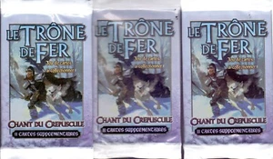 FFG 3 BOOSTERS LE TRONE DE FER JCC CHANT DU CREPUSCULE - Picture 1 of 1