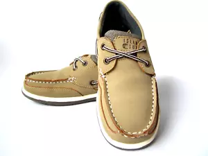 Mocassino scarpa da vela barca ISLAND SURF classico in pelle marrone prezzo al pubblico consigliato $75 da uomo taglia 4 - Foto 1 di 12