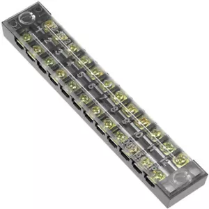 TB-1512L Wire Barrier Dual Row Screw Terminal Panel 2X Block 2 Position 600V 15A - Picture 1 of 5