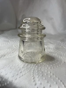 Vintage 1942 Whitall Tatum No. 2 38-42 Klarglas Isolator USA - Bild 1 von 5