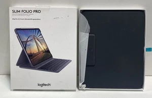 Logitech Slim Folio Pro Case Bluetooth Keyboard Cover iPad Pro 12.9 - Photo 1/6