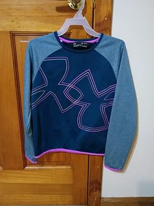 Under Armour Girls Purple & Blue Pullover Loose Fit Size YMD - Picture 1 of 5
