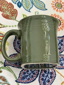 Fiesta Fiestaware Coffee Mug 12 Oz. Round Rim Square Base Sage Army Green EUC - Picture 1 of 10