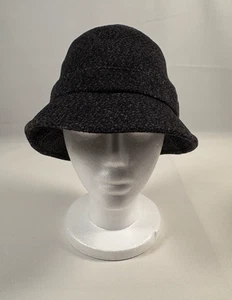 BETMAR New York Ella Cloche Bucket Hat Confetti Wool Blend Bow Accent Short Brim - Picture 1 of 9