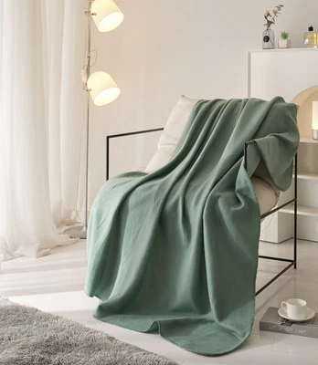 Fleece Throw, 50X 60 Inches, FLANNEL, SAGE, Brand New! Mainstays - Image 1 of 4