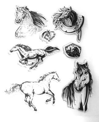 Прозрачные марки западный юго-запад лошадь поздравительные открытки украшения для скрапбукинга - Изображение 1 из 4