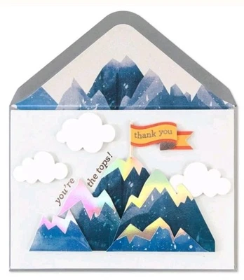 Papyrus Thank You Card "you're the tops" "You Rock"  - Image 1 of 3