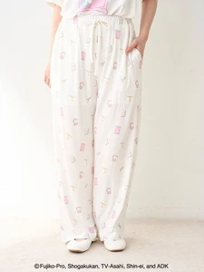 【Off White】Doraemon × GELATO PIQUE Women All Pattern Long Pajamas Pants Free siz - Picture 1 of 13