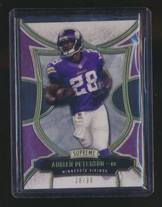 2014 SUPRME PURPLE /99 ADRIAN PETERSON VIKINGS - Picture 1 of 1