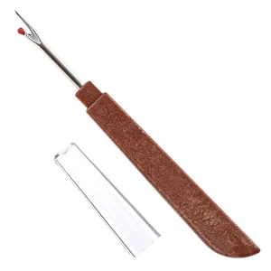 Safety Seam Ripper Tool for Stitch Removal - Embroidery & Thread Remover Brown - Picture 1 of 10