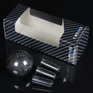 NRG ALUMINUM BALL STYLE SHORT THROW 5-SPEED GEAR SHIFTER SHIFT KNOB CARBON FIBER - Picture 1 of 1