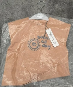 John Lewis Boys Orange Soleil All Day Slogan Tshirt Size 12-18 Months - Picture 1 of 2