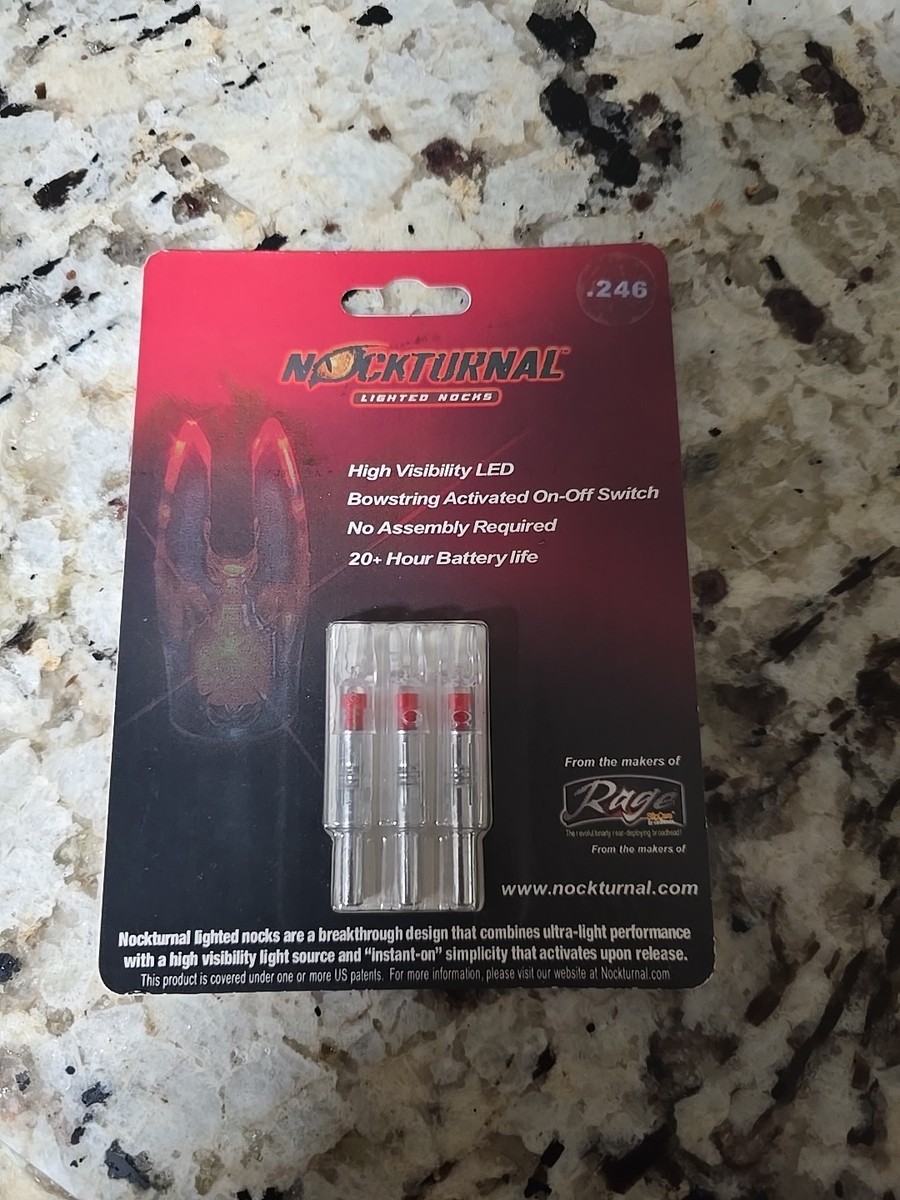 Encoches Lumineuses Rage Nockturnal GT - LED Haute Visibilité - 3 Pièces - Rouge NT-102 .246