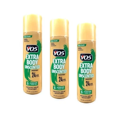 Paquete de 3 spray para el cabello Alberto Vo5 sin perfume cristalino 14 horas de duración 8,5 OZ cada uno Foto 1 de 4