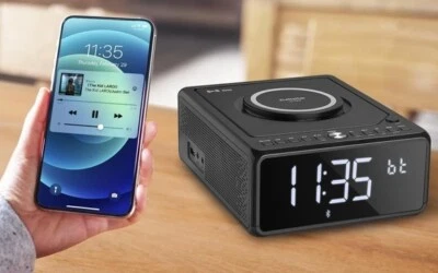 Gelielim CD Player Alarm Clock Radio Boombox Wireless Bluetooth Charger LC-10W - Image 1 of 4