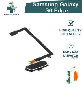 For Samsung Galaxy S6 Edge G925 Home Button Fingerprint Reader Flex Black Blue - Picture 1 of 4