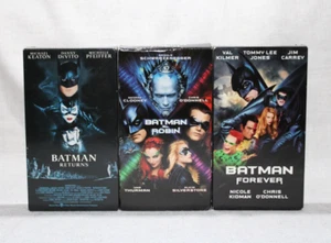 Batman Returns 1992 & Batman Forever 1995 & Batman & Robin 1997 VHS Movie Combo - Picture 1 of 19