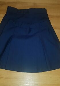 H&M Girls Navy School Skirt (x2) Size 6-7 Years