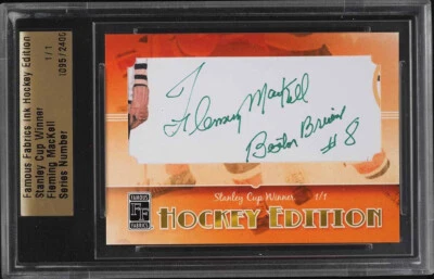 2010 Famous Fabrics paper cut auto 1/1 Fleming Mackell autograph signature - Image 1 of 2