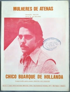CHICO BUARQUE samba sheet music MULHERES DE ATENAS musica popular Brasileira - Picture 1 of 3