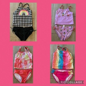 4 Girls Cat & Jack Bathing Swim Suits * Size 10/12 * Nice Condition * LOOK! - Picture 1 of 9
