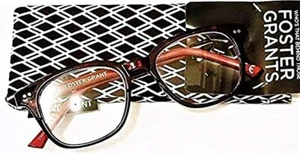 Foster Grant Ashlyn Tortoise Red Round Reading Glasses Pick Strength - Picture 1 of 1