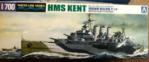 1/700 HMS KENT Royal Navy WWII Heavy Cruiser - Aoshima No.811 - Picture 1 of 3