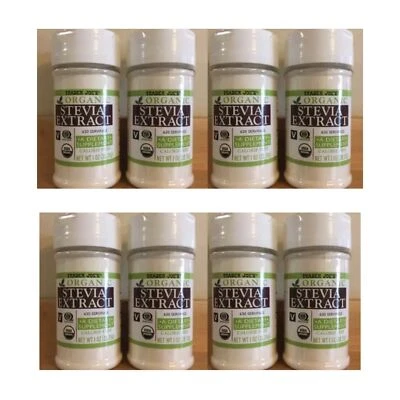 8 x Trader Joe's STEVIA EXTRACT Organic Vegan 1 oz per bottle Best By 2030 - Image 1 of 3