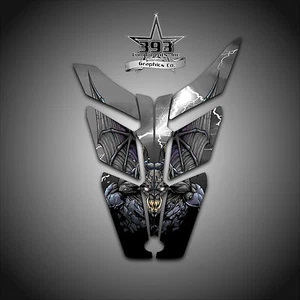 Polaris Pro RMK 2010-2015 RUSH - Calcomanía Capucha Envoltura Gráficos Guardian Negro - Imagen 1 de 1