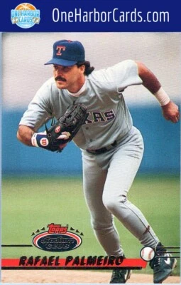 1993 Stadium Club Texas Rangers Baseball Card #115 Rafael Palmeiro - Image 1 of 2