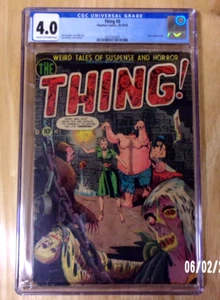 THE THING #5 1952 CGC 4.0 CREMA-OWH PGS, LOU MORALES CUBIERTA DECAPITACIÓN - Imagen 1 de 2