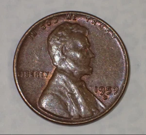 1959D USA LINCOLN 1 CENT COIN #sn510 - Picture 1 of 12