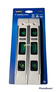 NIB Hart 9" Torpedo Level with Magnetic Edge 2pc Set V-groove Top Read Window - Picture 1 of 2