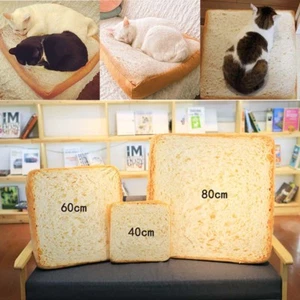 Pet Cat Toast Bread Sleeping Beds Foam Cushion Puppy Dog Play Resting Soft Mat - Picture 1 of 5