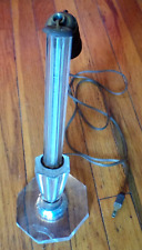 Antique Vintage Small Size Loose Distressed Clear Glass Lamp Part with Cord