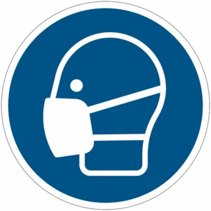 Cartelli di obbligo ISO 7010 "Maschera obbligatoria" M016 - Imagen 1 de 1