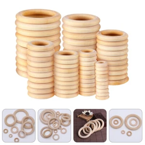 Wooden Rings Crafts Wooden Rings Cutout Unfinished Wood Circle - Picture 1 of 12