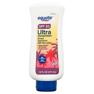 Equate Ultra Sunscreen Lotion SPF 50 16 Fl Oz Sun Protection Water Resistance - Picture 1 of 6