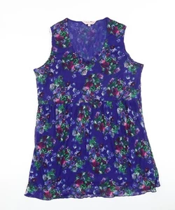 Michele Hope Womens Floral Polyester Blend Tank Size 14 - Picture 1 of 10
