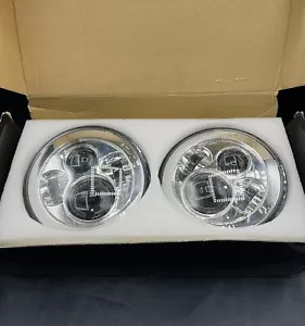LX-LIGHT DOT Silver 7 Inch Round LED Headlights with EMC Compatible with Jeep... - Picture 1 of 5