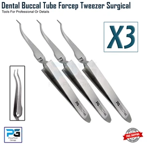 Surgical Buccal Tube Holding Bracket Tweezers Bracket Placer Shape Forceps x 3 - Picture 1 of 8