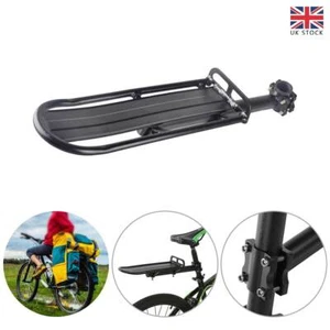 Bicycle Mountain Bike Rear Rack Seat Post Mounted Cargo Pannier Luggage Carrier - Picture 1 of 12
