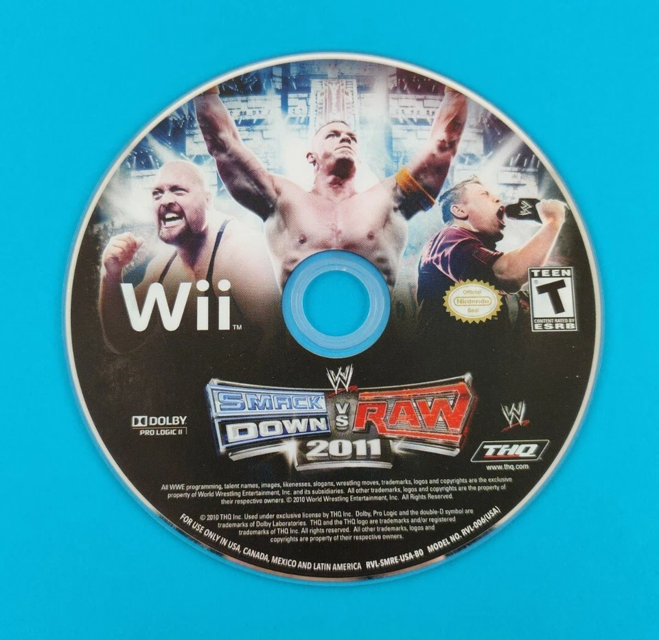 WWE SmackDown vs. Raw 2011 Wrestling SOLO DISCO (Nintendo Wii, 2010) PROBADO Foto 1 de 2