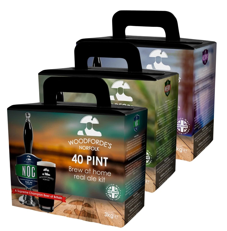 WOODFORDE'S NORFOLK WOODFORDES - FULL RANGE - Ale Bitter Porter Beer Kits 3kg - Home Brewing P&P UK