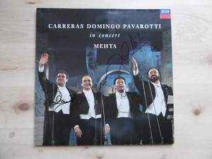 Plácido Domingo & Zubin Mehta Autógrafos Firmado LP-Cover "Die Three Tenöre" Vinilo - Imagen 1 de 1