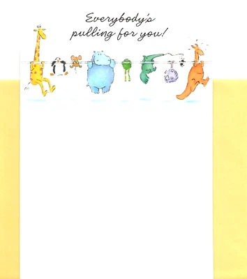 Get Well Soon From Us Group Animals Fitness Pull Ups Hallmark Greeting Card - Image 1 of 3