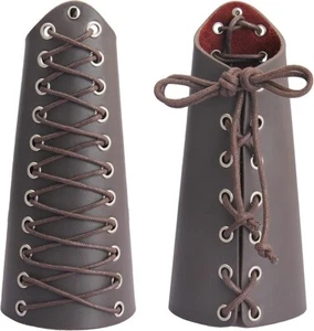 Pair Of Arm Wrist Band Cuffs Viking Cosplay Halloween Costume Renaissance Fair - Picture 1 of 4