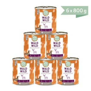 naftie Premium Hundefutter 100% Wald Wild, Nassfutter Reinfleisch Hund 6x 800g - Bild 1 von 7